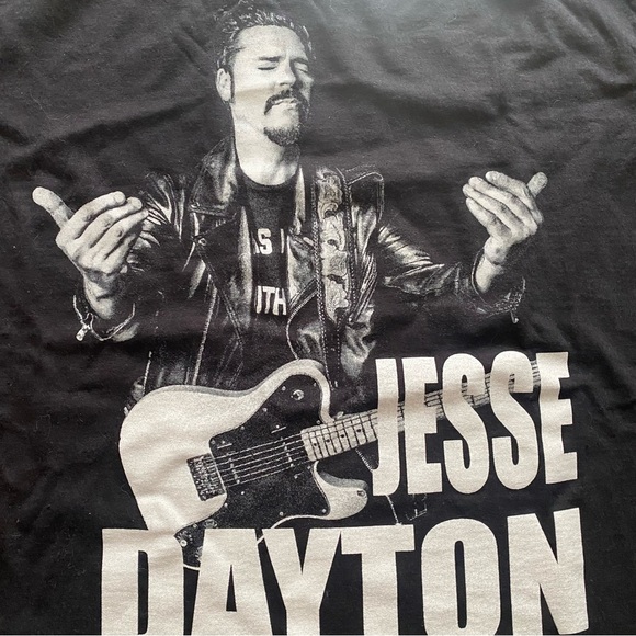 Jesse Dayton Black Graphic T-Shirt Tour Merch Concert Tee Med Unisex Rockabilly - Picture 1 of 6